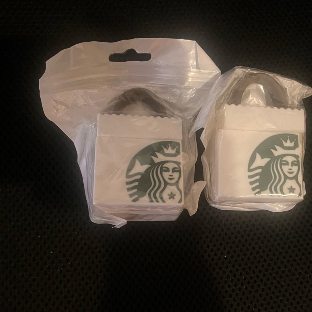 Starbucks White Cups with Iconic Green Logo